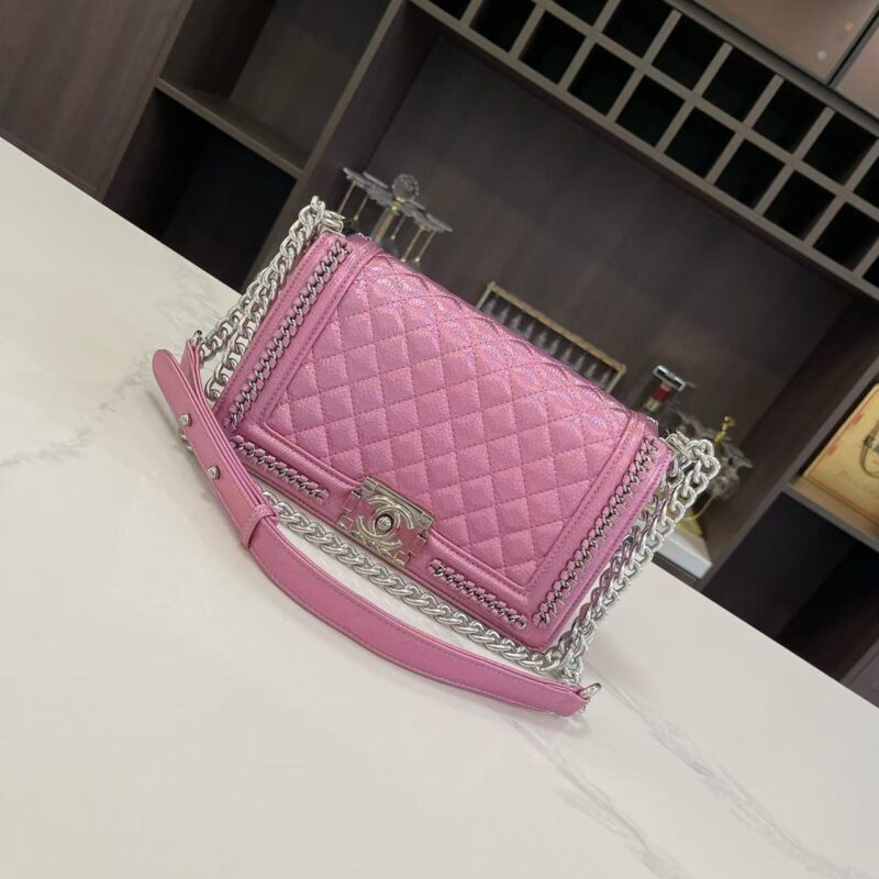 chanel leboy pink silver